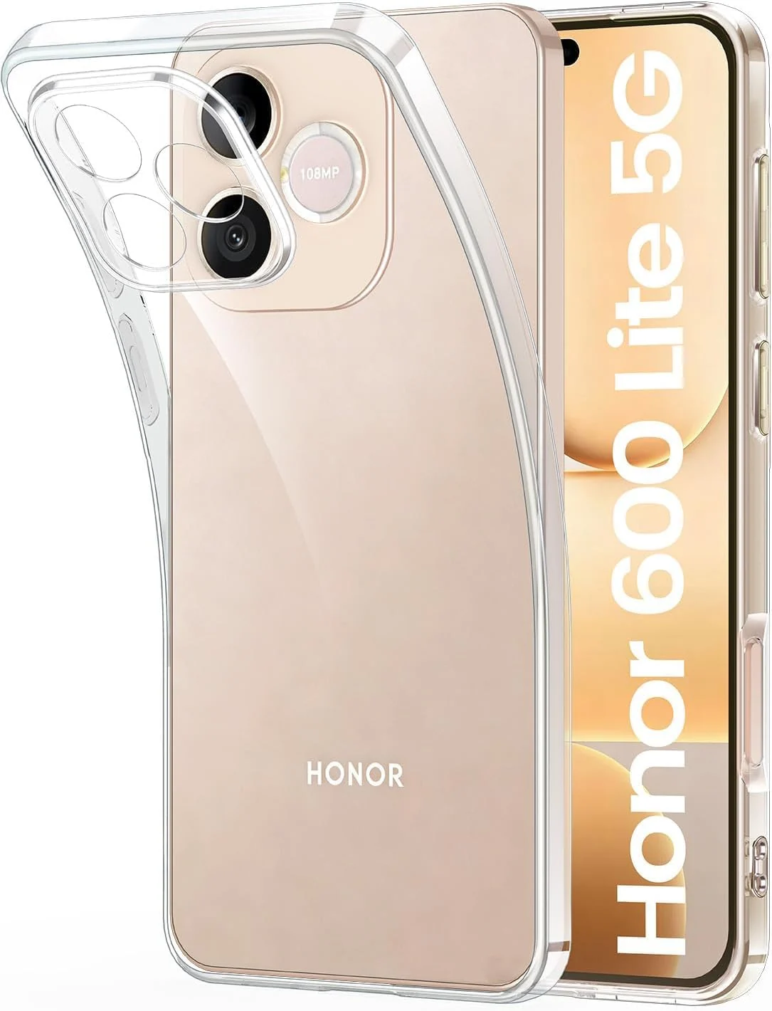Mobigon Case Compatible with Honor 600 lite, Case Crystal Soft TPU Gel Case Flexible Silicone Anti-Scratch Camera Protection TPU Cover - Clear