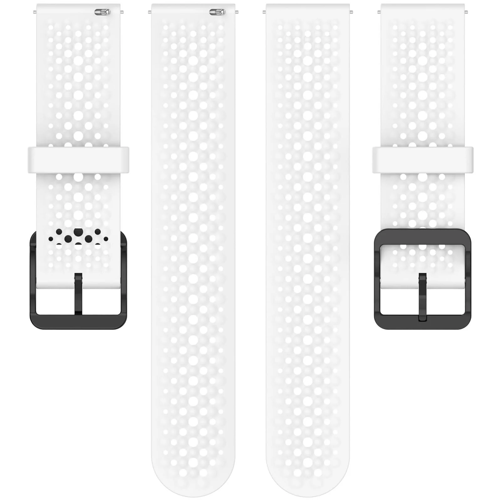 DL3 Mobilak 22 mm Silicone Breathable Sport Bracelet For Xiaomi Redmi Watch 5 Active/Redmi Watch 5 Lite Strap, 22mm Adjustable Armband Watchbands Quick Wristband Watch Strap Bands - White