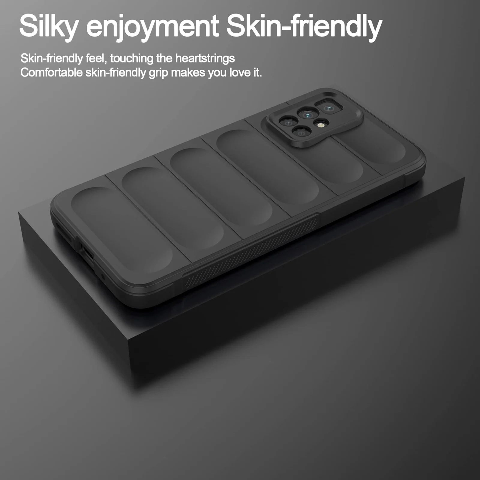 DL3 Mobilak Flexible Silicone and TPU Protective Case with Camera Protection for Xiaomi Redmi 10 4G / Redmi 10 2022 - Black