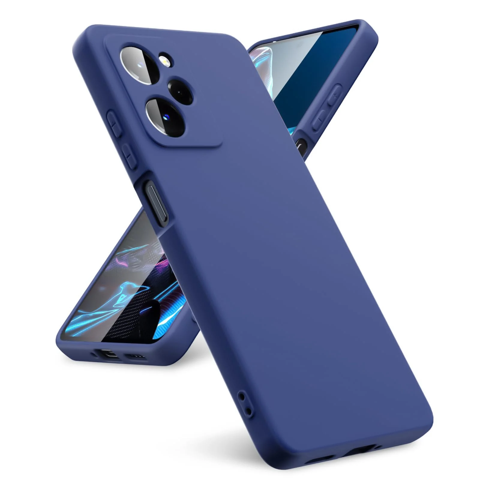 DL3 Mobilak Silicone Protective Case for POCO X5 Pro 5G, Shock-absorbing protection, Scratch-resistant surface, Soft microfiber lining - Blue 1