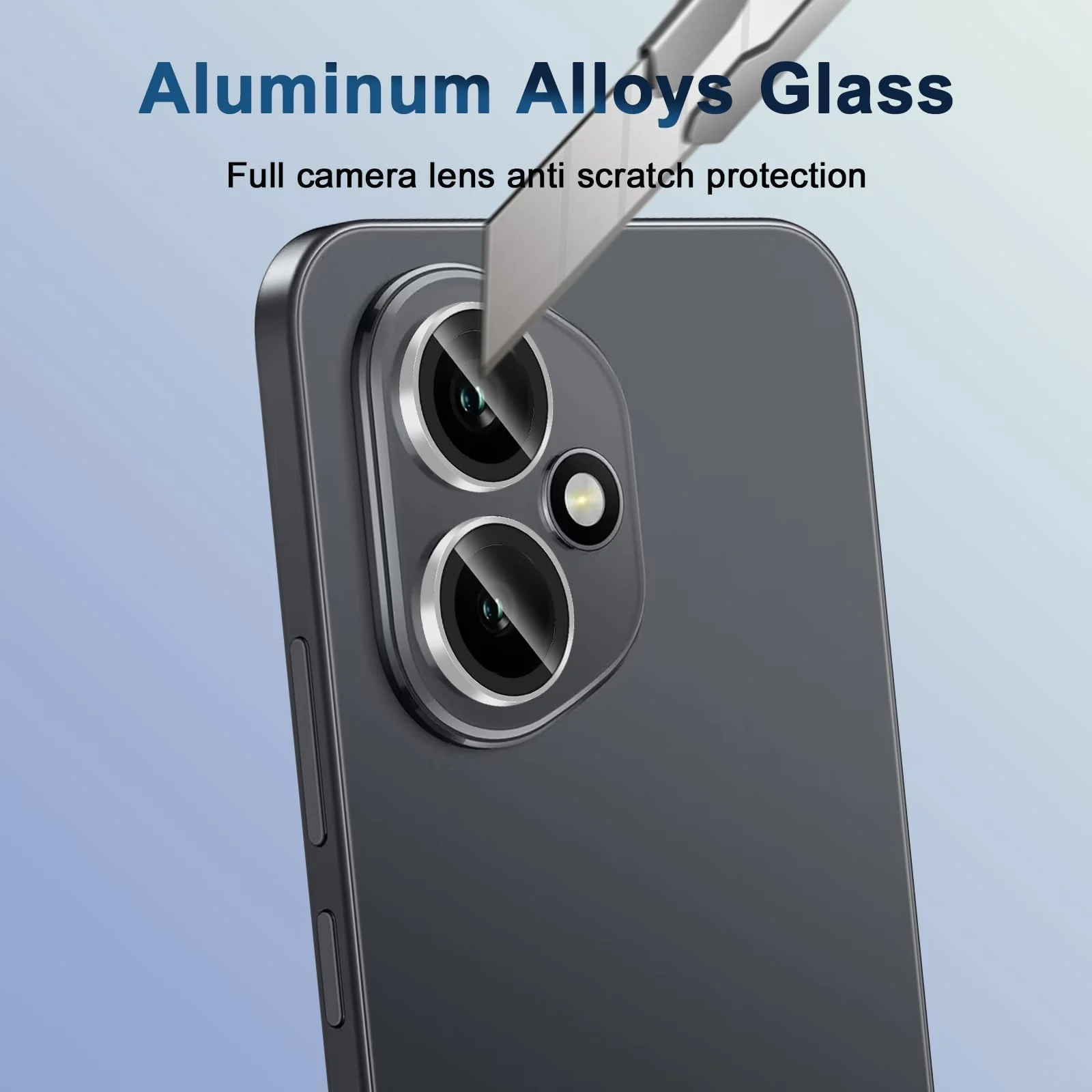 DL3 Mobilak Camera Lens Protector for Honor 400 5G Accessories, 9H Tempered Glass Metal Individual Ring Camera Cover Screen Protector, Case Friendly, Anti Scratch - Silver