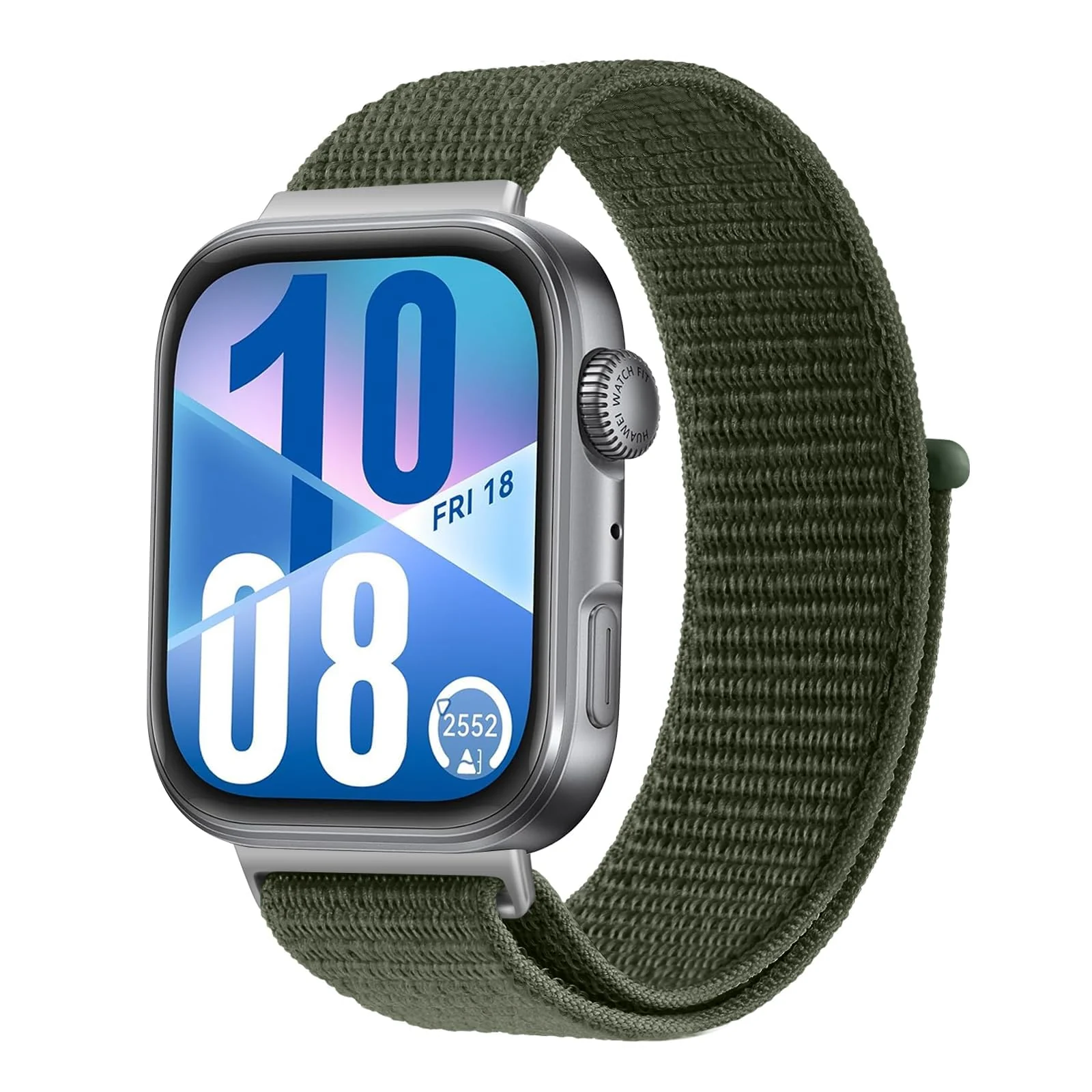 DL3 MOBILAK Nylon Strap for Huawei Watch Fit 5 / Fit 5 Pro / Fit4 / 4 Pro/Fit 3 Band, Men and Women Breathable Elastic Bracelet, Adjustable Straps Replacement Band Sport Watchband - Green