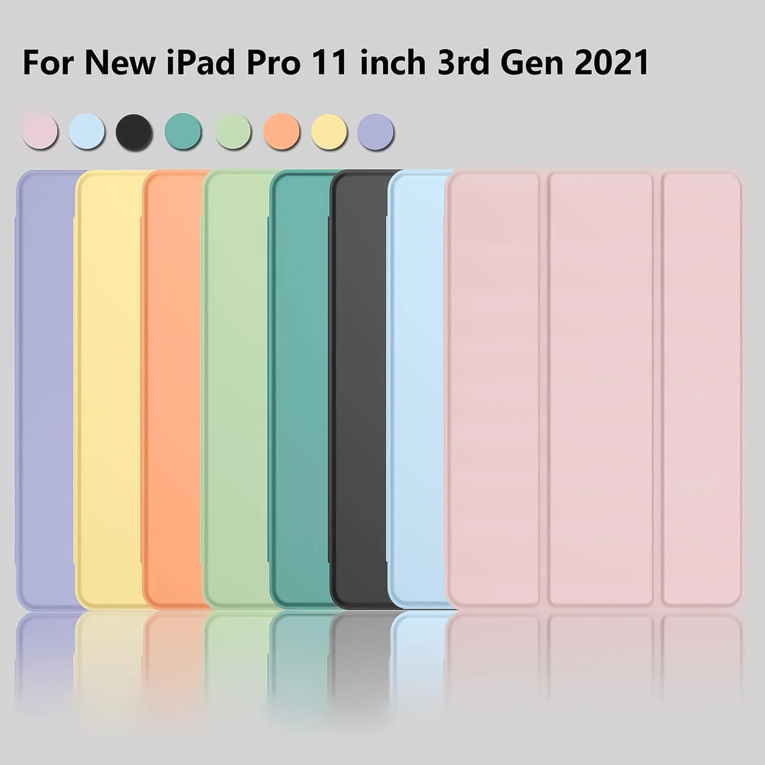 DL3 Mobilak New iPad Pro 12.9 Inch Case 2022/2021/2020(6th/5th/4th Gen) with Pencil Holder, Smart iPad Case [Support Touch ID and Auto Wake/Sleep] with Auto 2nd Gen Pencil Charging - Pink Sand