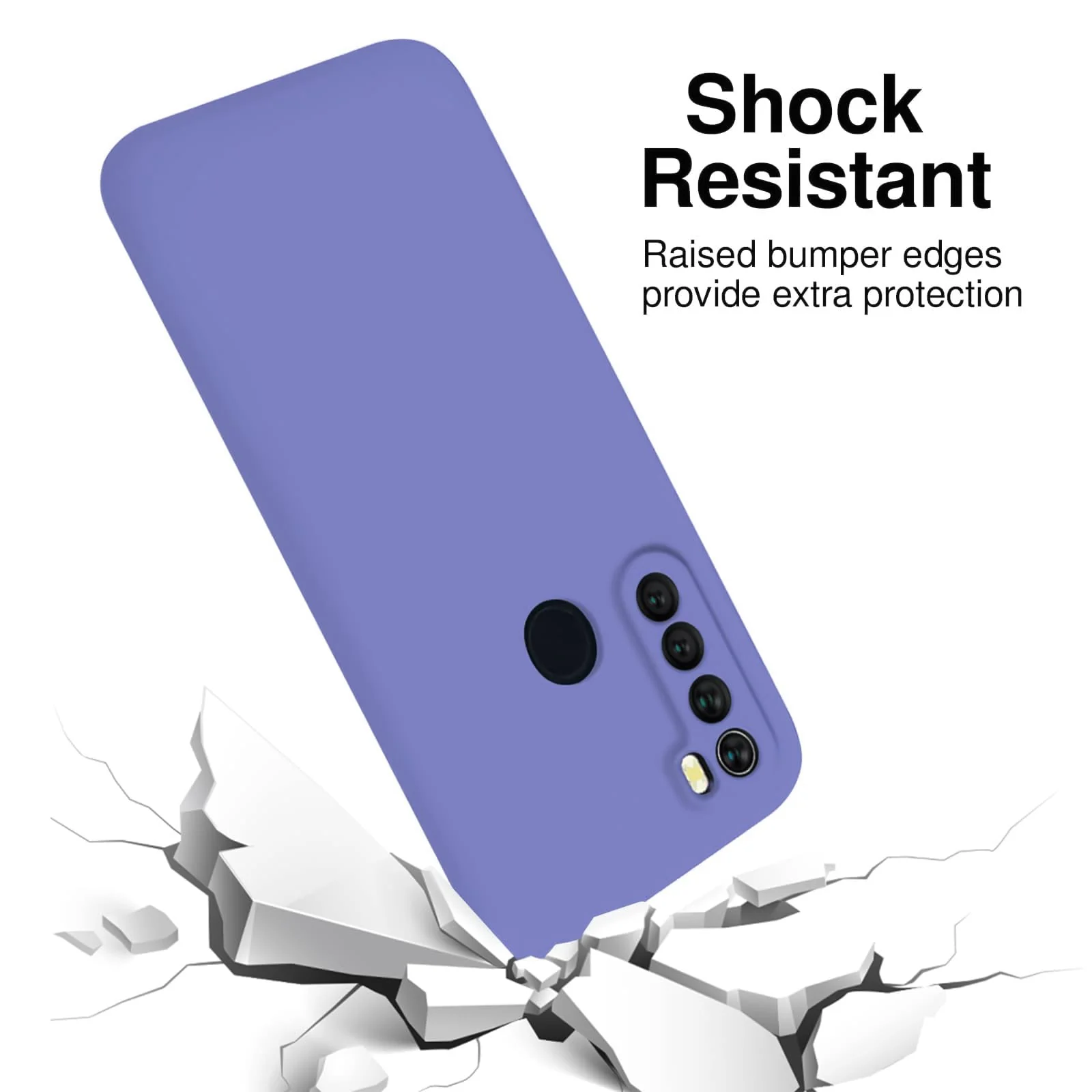 DL3 Mobilak Soft Silicone Protective Case for Xiaomi Redmi Note 8 with Microfiber Lining and Shockproof Design - Baby Blue