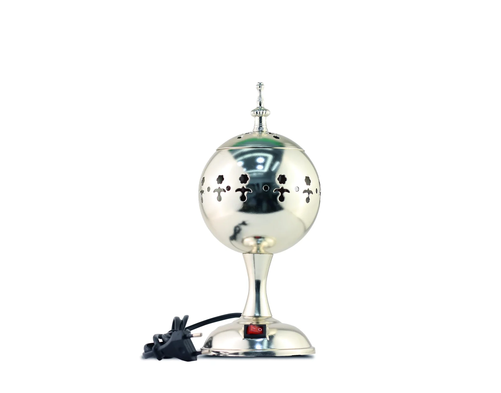 Mobigon Arabian Electric Incense Burners metal Vintage Arabic Burner, Middle Eastern Incense Holder- Electric Incense Burner Bakhoor Suitable For Arabian Oud, Home, Hotel Decor - G. Silver