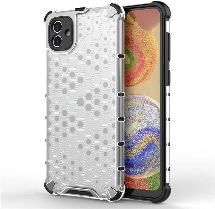 DL3 Mobilak Protective Case for Samsung Galaxy A04e, [Honeycomb Design] Drop Protection, Ultra Thin TPU + PC Silicone, Shockproof Cover - Clear