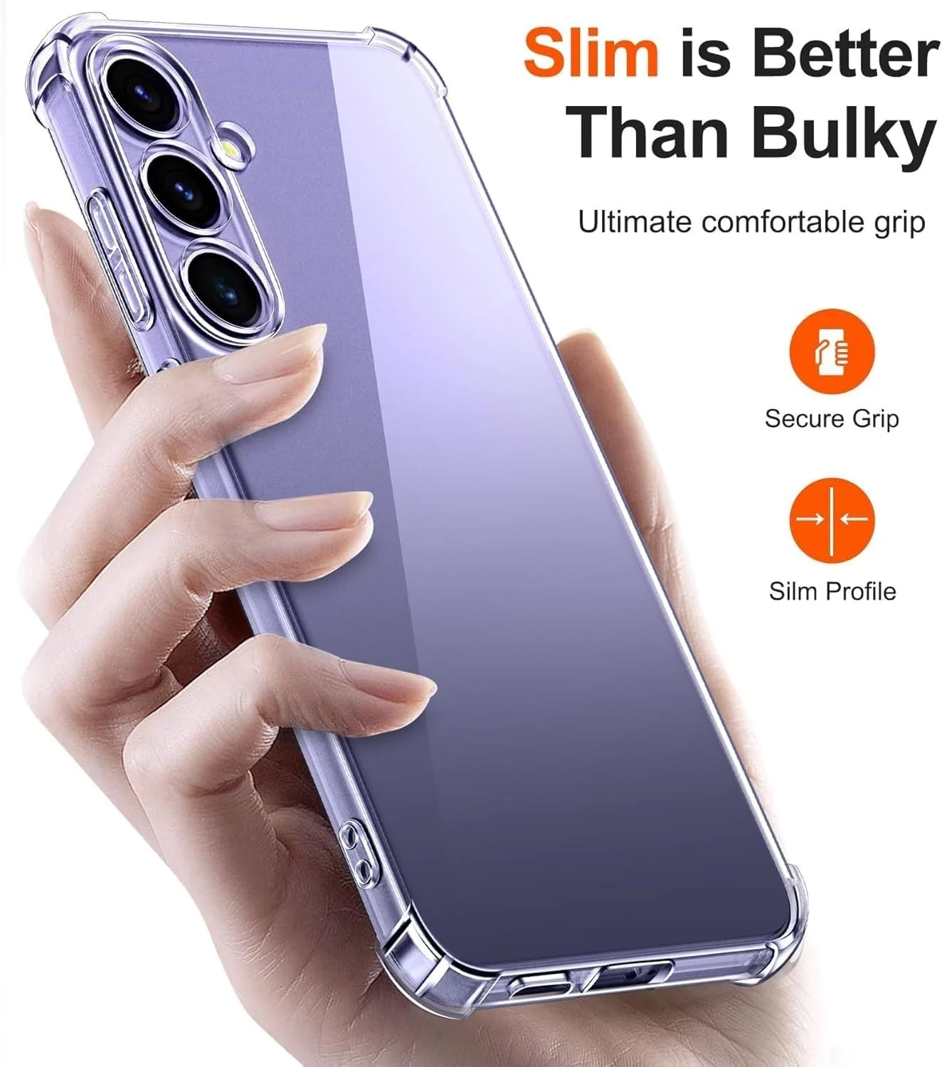 DL3 Mobilak Clear TPU Case for Samsung S25, Camera protection, Shock-absorbing protection, Scratch-resistant surface - Clear