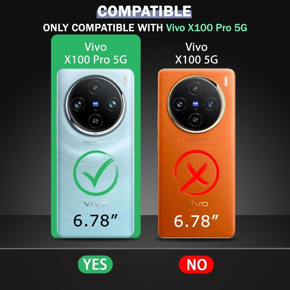 DL3 Mobilak Clear TPU Case for vivo X100 Pro 5G, Camera protection, Shock-absorbing protection, Scratch-resistant surface - Black