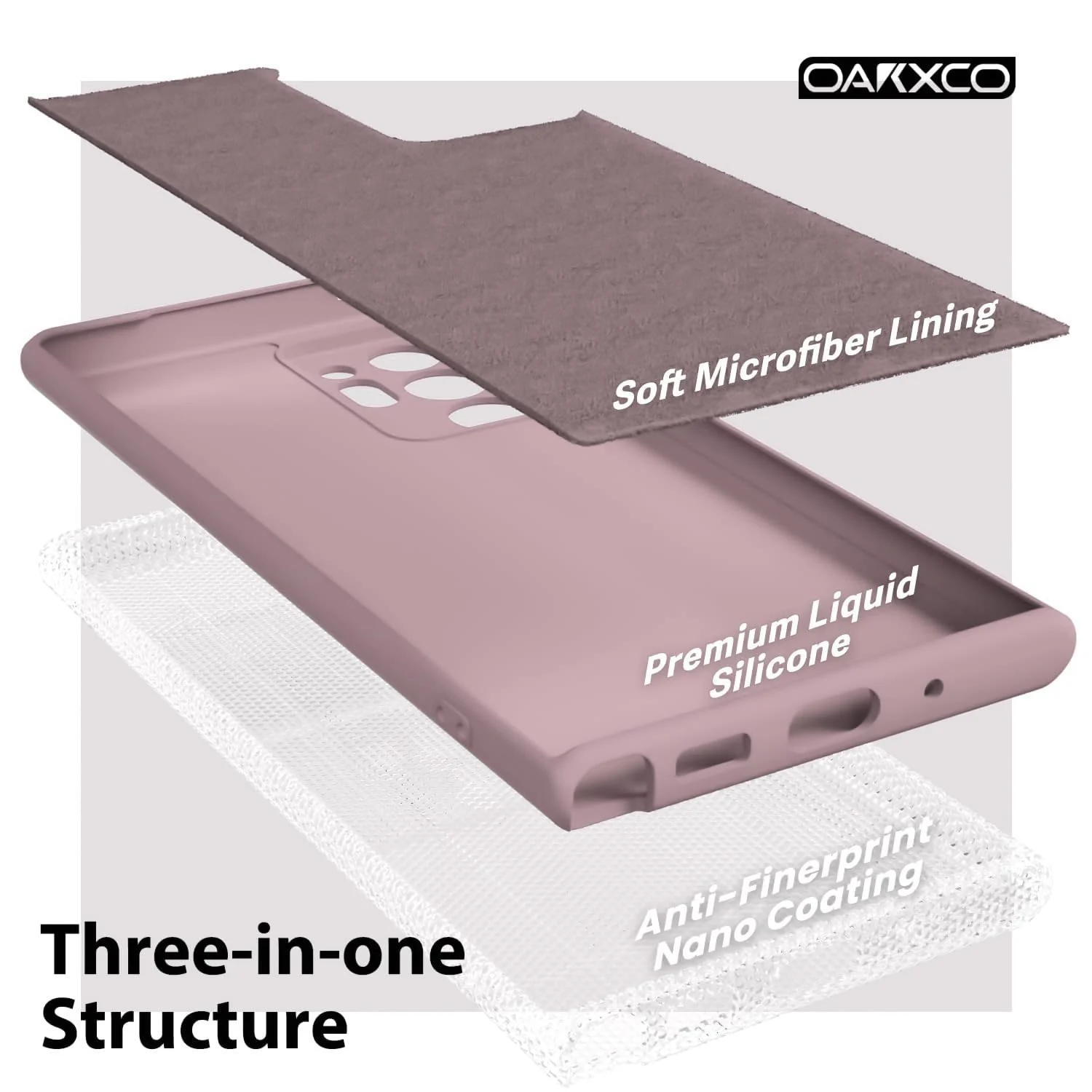 DL3 Mobilak Soft Silicone Protective Case for Samsung Galaxy Note 20 Ultra with Microfiber Lining and Shockproof Design - Cashmere