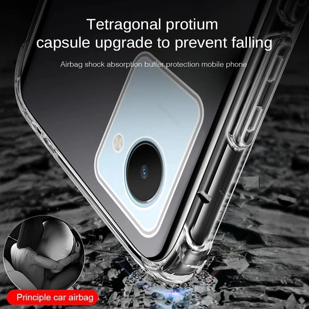 DL3 Mobilak Case Compatible with realme C30 / realme Narzo 50i Prime, Cover Silicone TPU Gorilla Anti-shock Protector Camera Shockproof Corners - Clear