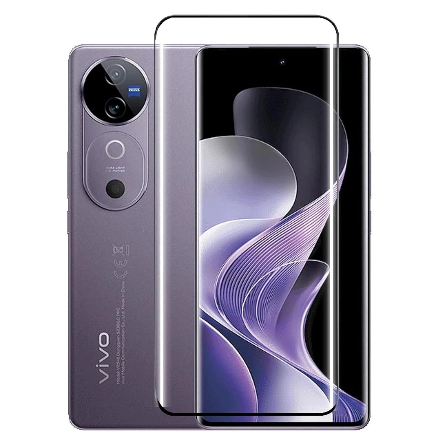 DL3 Mobilak Screen Protector for vivo V40 / vivo V40 Pro, Tempered Glass Screen Saver Premium HD Protective, Scratch Resistant, NO-Bubble, 9H Hardness, Full Coverage Film - Clear