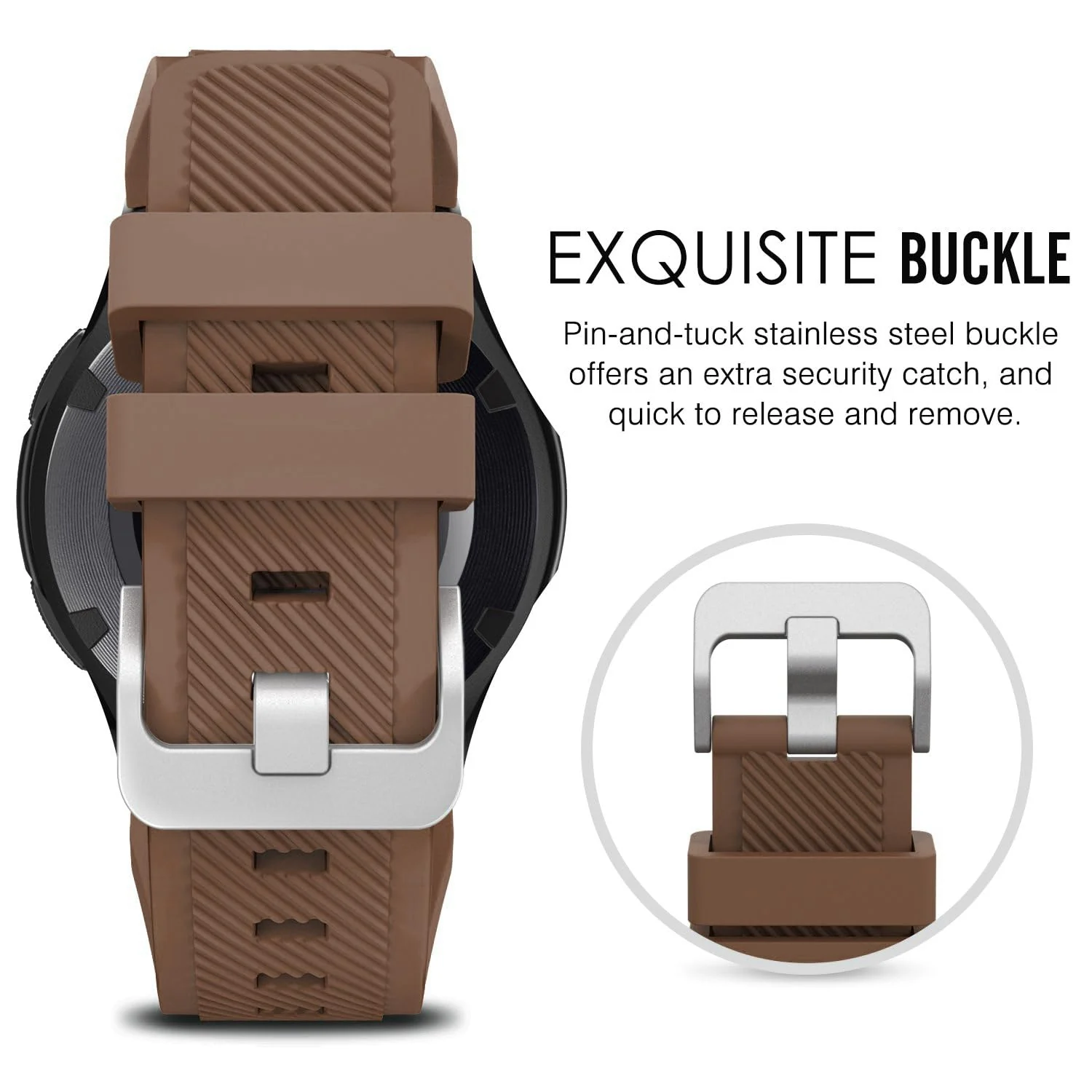 DL3 Mobilak Silicone Sport Band 22MM Xiaomi Redmi Watch 5 Active/5 Lite/Samsung Galaxy Watch 46mm/Watch 3 45mm/Gear S3/Huawei watch (GT6 GT5 GT4 GT3 GT2 GT 46MM)/GT2E/GT5 Pro/GT 6 Pro/Amazfit GTR 3/4 - Brown