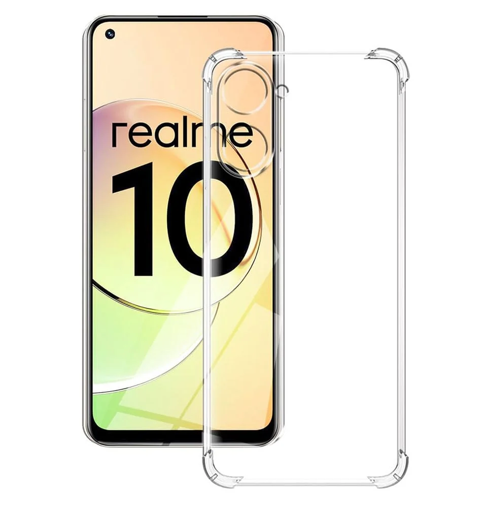 DL3 Mobilak Clear TPU Protective Case for (realme 10 4G) with Camera Protection and Shockproof Design - Clear
