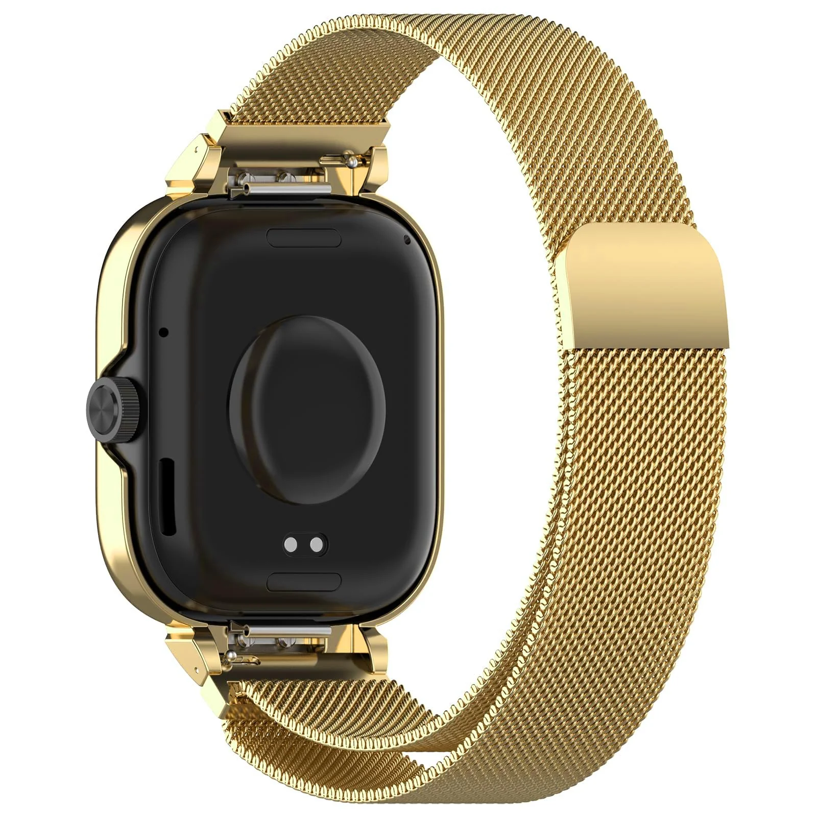 DL3 Mobilak Strap Compatible with Xiaomi Redmi Watch 4, Men and Women Adjustable Metal Stainless Steel Mesh Magnetic Breathable Replacement Wristband Watch Bands for Redmi Watch 4 - Gold
