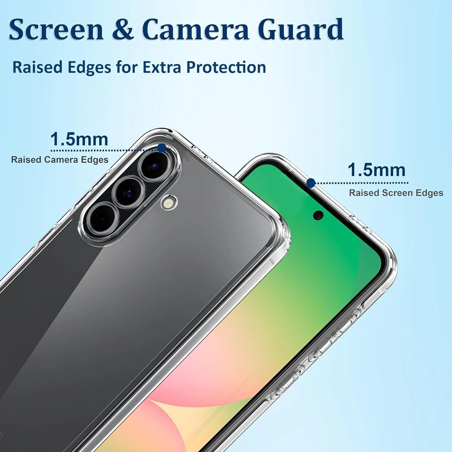 MOBIGON Crystal-Clear Soft TPU Phone Case for Samsung Galaxy A57 5G, Clear