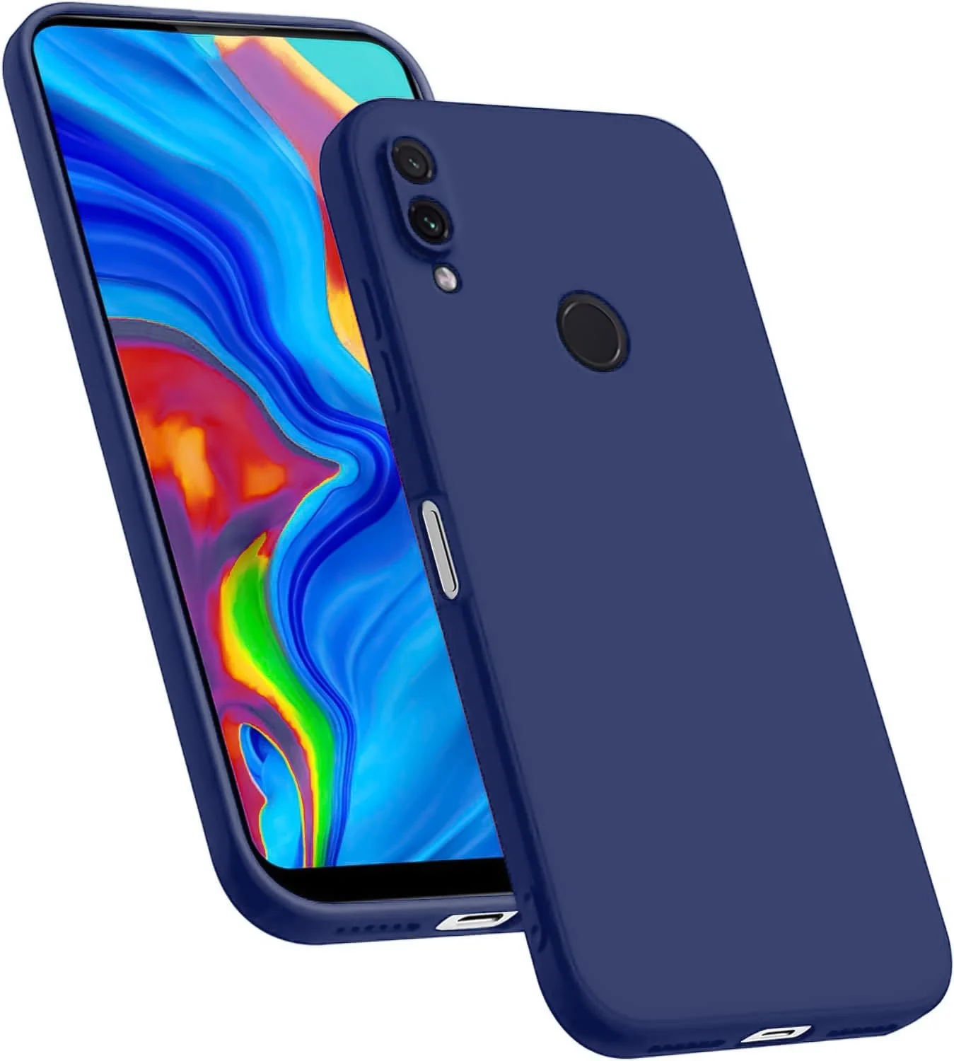 Dl3 Mobilak Xiaomi Redmi Note 7 / Note 7 Pro Case,Soft Flexible Silicone Gel Rubber Bumper Cover,Full Body Shockproof Protective Phone Case (Win Red)