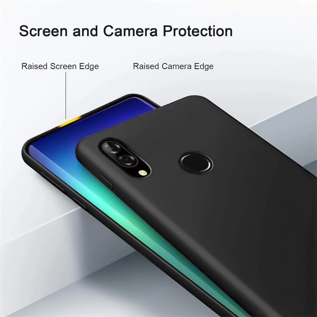 DL3 Mobilak Huawei nova 3i Case, Soft Flexible Silicone Gel Rubber Bumper Cover, Full Body Shockproof Protective Phone Case - Black