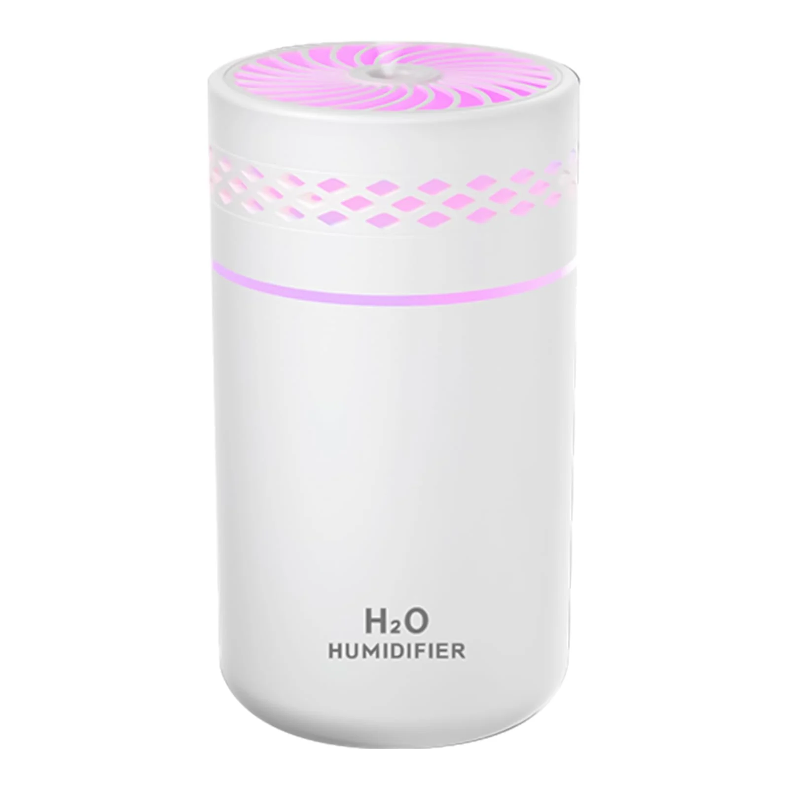 Mobigon Wood Cool Mist Ultrasonic Humidifier for Room Moisture, Aroma Diffuser for Home, 260ml Essential Oil Diffuser with 7 Colorful Night Light, Auto Shut-Off, Home, Office, car - white