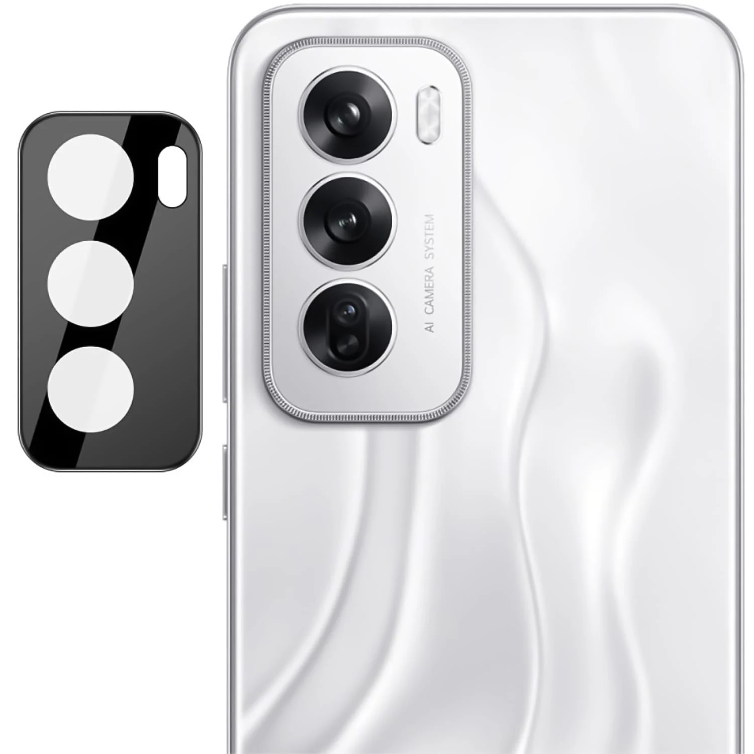 DL3 Mobilak OPPO Reno 12 Pro 5G Camera Lens Protector Tempered Glass Screen Protector HD [Full Coverage][Anti-Scratch] Drop Protection Ultra Clear/Thin Lens Protector Case - Black
