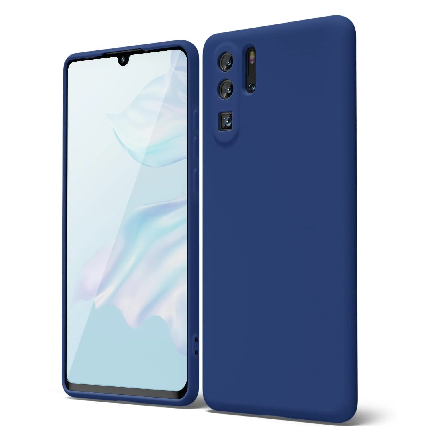 DL3 Mobilak Silicone Protective Case for Huawei P30 Pro, Shock-absorbing protection, Scratch-resistant surface, Soft microfiber lining - Blue