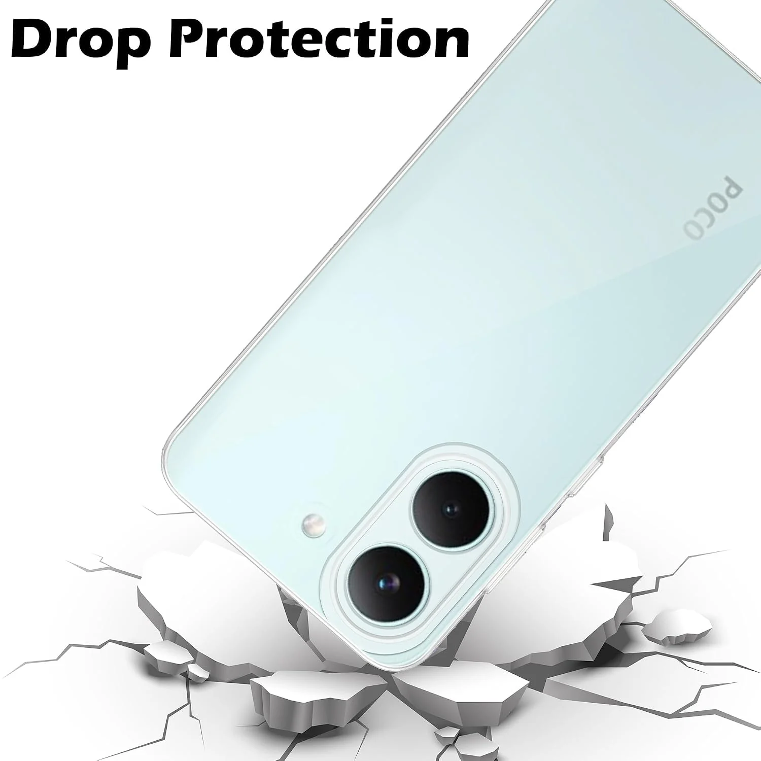 MOBIGON Crystal-Clear Soft TPU Phone Case for Xiaomi Redmi Turbo 5 5G / POCO X8 Pro 5G, Clear