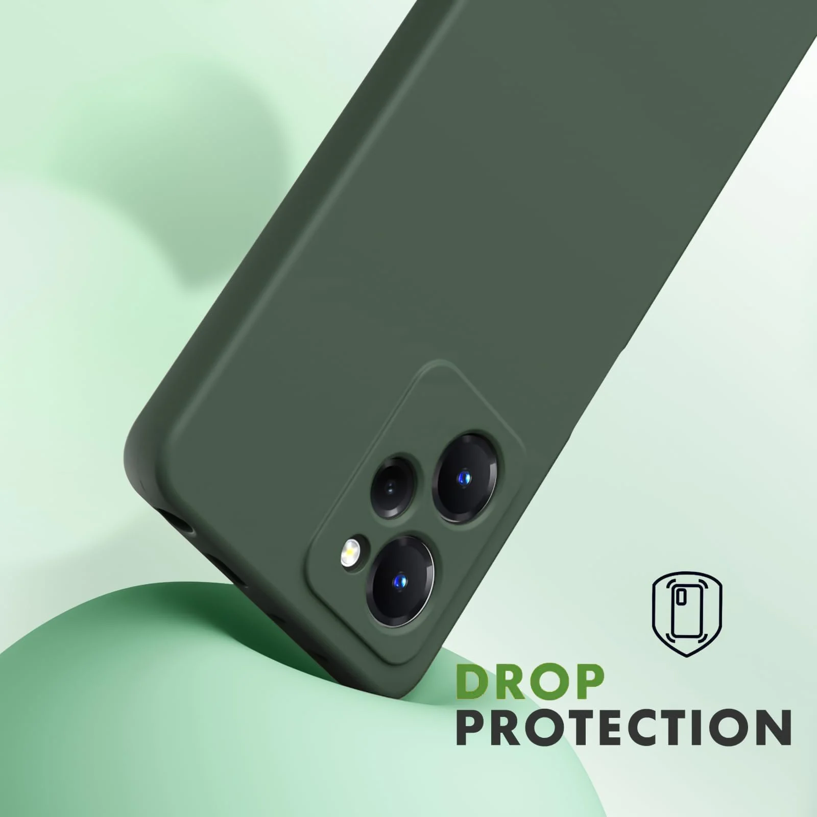 DL3 Mobilak Silicone Protective Case for POCO X5 Pro 5G, Shock-absorbing protection, Scratch-resistant surface, Soft microfiber lining - Green