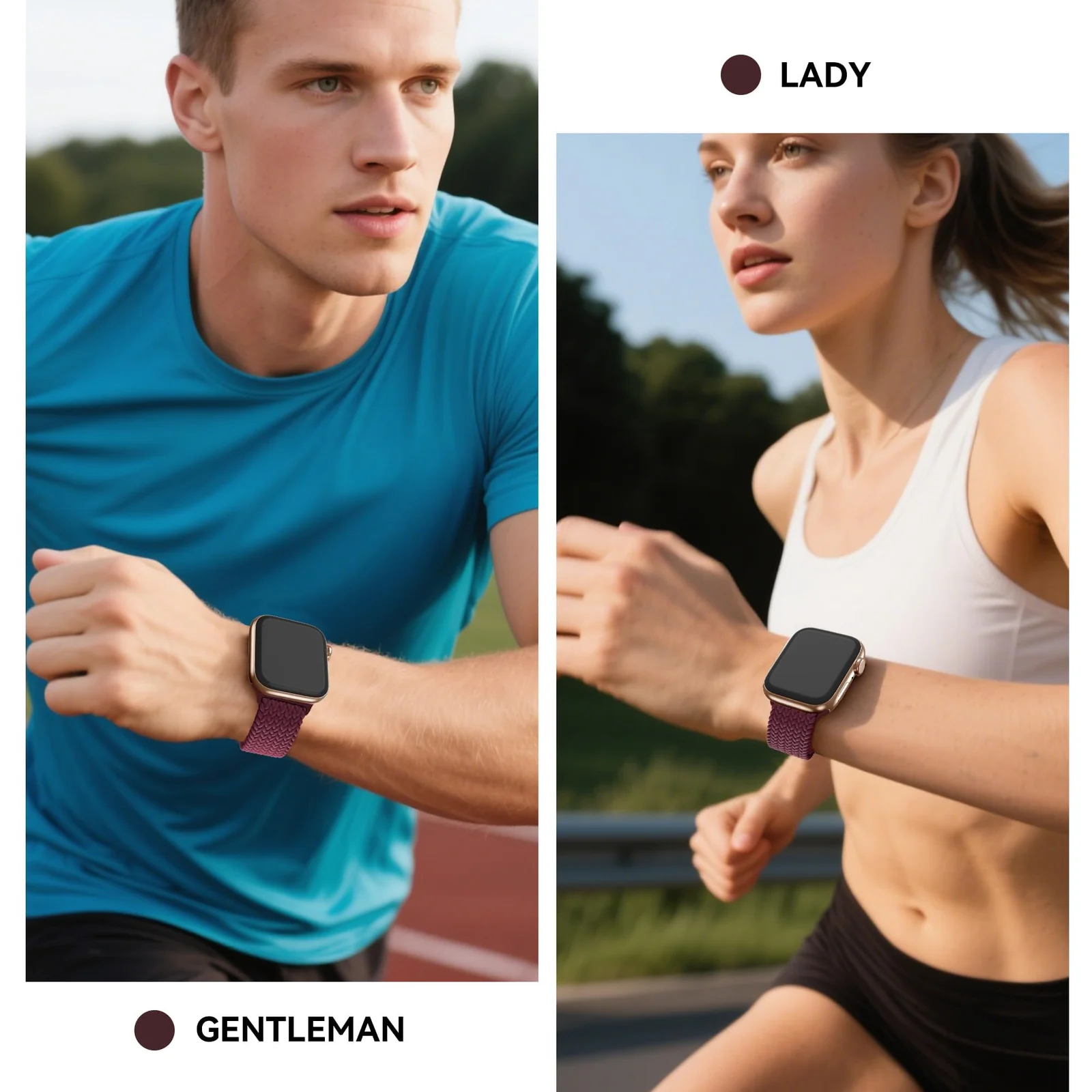 DL3 Mobilak Sport Solo Loop Compatible with Apple Watch Band 42mm 44mm 45mm 46mm 49mm for Women Men, Magnetic Strap Stretchy Braided Wristband for iWatch Series 11 10 9 8 7 6 5 4 3 Ultra 3 2 1 SE SE2 - Black
