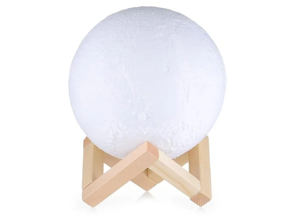 Mobigon 880ML Air Humidifier 3D Moon Lamp light Diffuser Aroma Essential Oil USB Ultrasonic Humidificador Night Mist Purifier - White