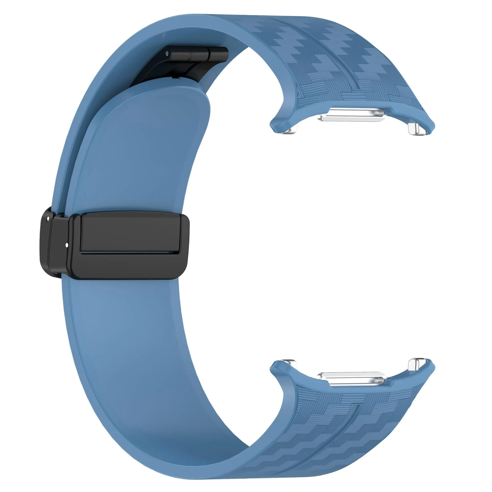 DL3 Mobilak Compatible for Samsung Galaxy Watch Ultra Band 47mm for Men Women, Soft Silicone Waterproof Sport Strap with Magnetic Clasp, Stylish Carbon Fiber Replacement Galaxy Watch 7 Ultra Bands - Light Blue