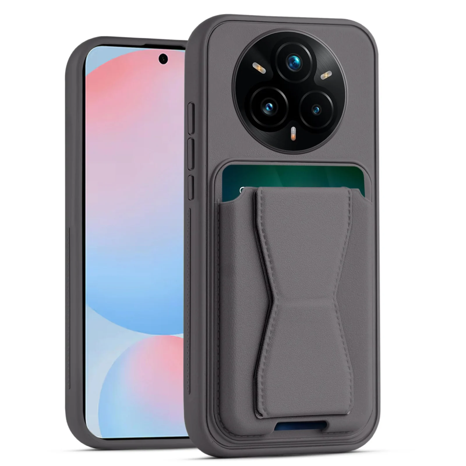 DL3 Mobilak Leather Wallet Case with Card Slot for realme 14 Pro+ Plus 5G with Camera Protection and Shockproof Design - Lavender Purple