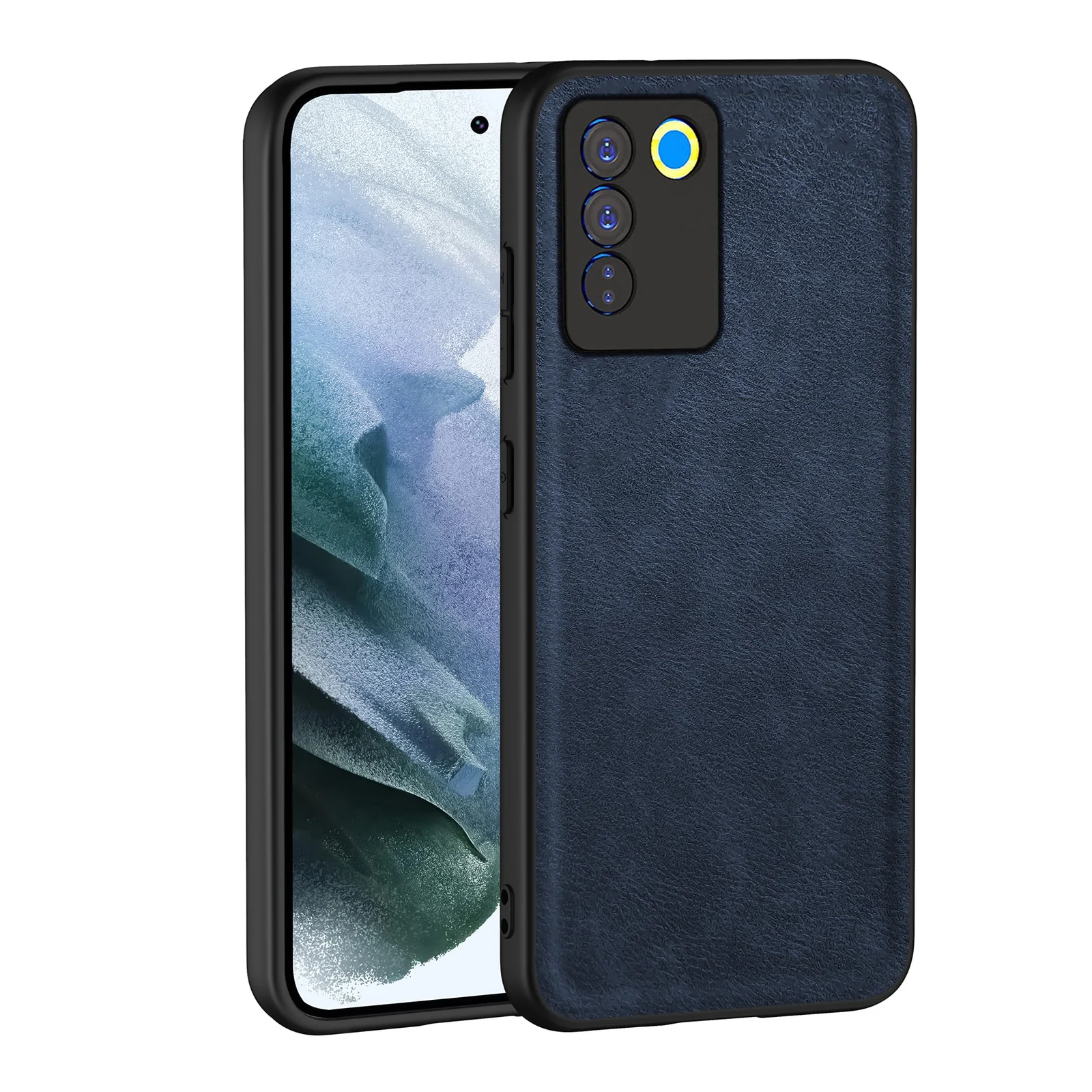 Dl3 Mobilak Case for Vivo V27 5G / V27 PRO 5G Leather Case,Anti-Drop, Anti-Shock, Non-Slip Texture,Simple Cell Phong Cover for Vivo V27 5G / V27 PRO 5G (Blue)