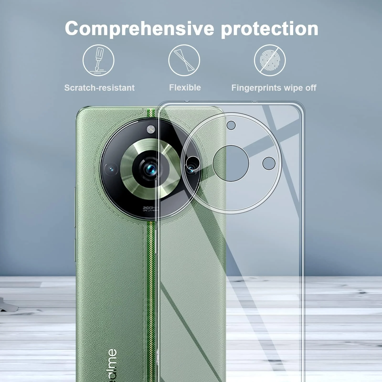 DL3 Mobilak Case Compatible with realme 11 Pro / 11 Pro+ Plus 5G Case Crystal Soft TPU Gel Case Flexible Silicone Anti-Scratch Camera Protection TPU Cover - Clear