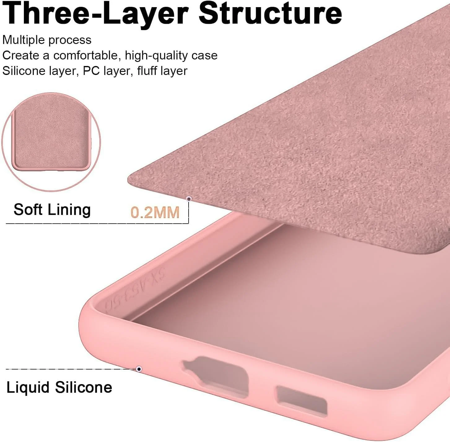 DL3 Mobilak OPPO A98 Case, Soft Flexible Silicone Gel Rubber Bumper Cover, Full Body Shockproof Protective Phone Case - Pink Sand
