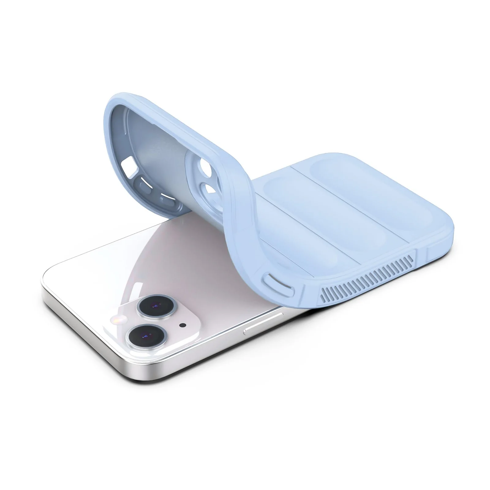 DL3 Mobilak Soft Silicone Protective Case for Apple iPhone 15 with Camera Protection and Shockproof Design - Baby Blue