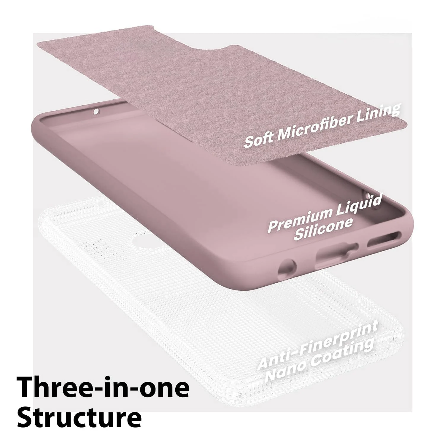 DL3 Mobilak Liquid Silicone Protective Case with Soft Microfiber Lining with Full Camera Protection for Xiaomi Mi 9 - Cashmere