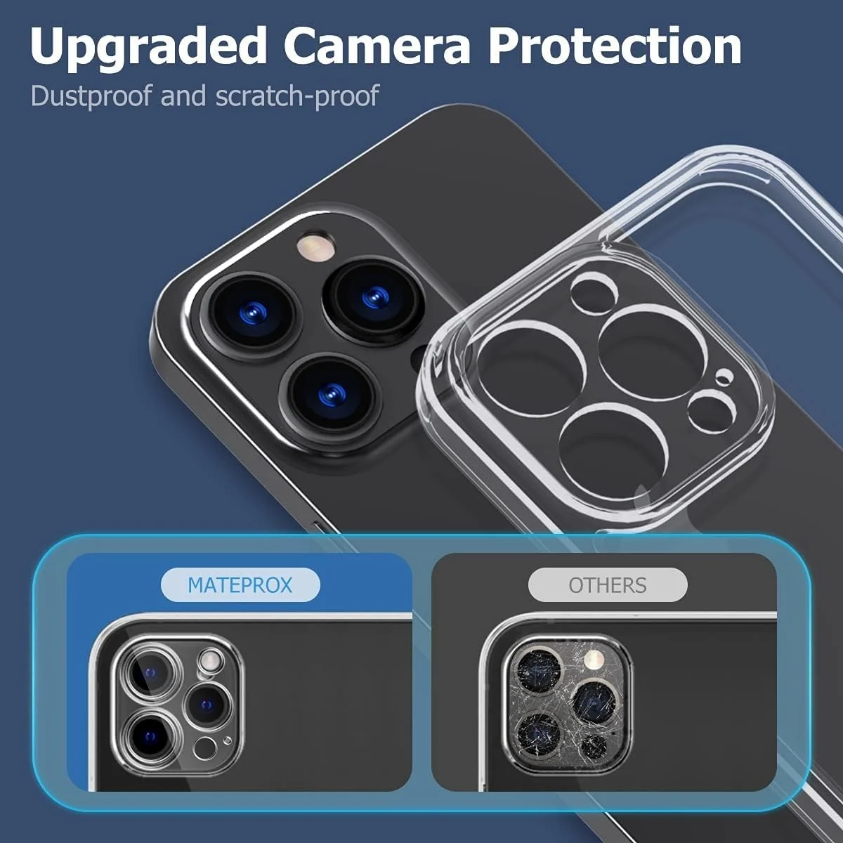 DL3 MOBILAK Camera Protective Case Compatible with iPhone Case Transparent, Mobile Phone Case iPhone Thin Soft Silicone Anti-Yellow Protective Case - Clear