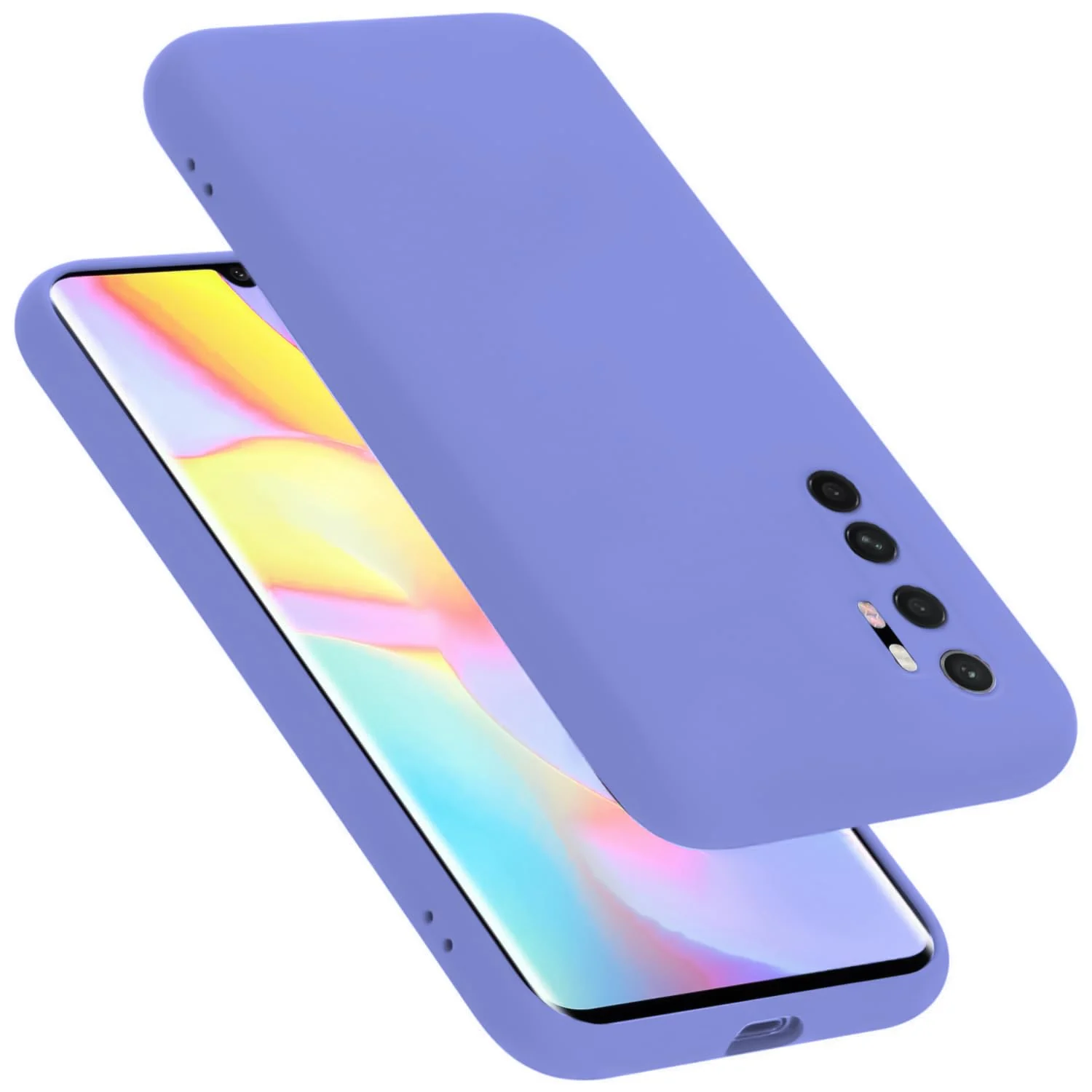 DL3 Mobilak Xiaomi Mi Note 10 Lite Case, Soft Flexible Silicone Gel Rubber Bumper Cover, Full Body Shockproof Protective Phone Case - Baby Blue