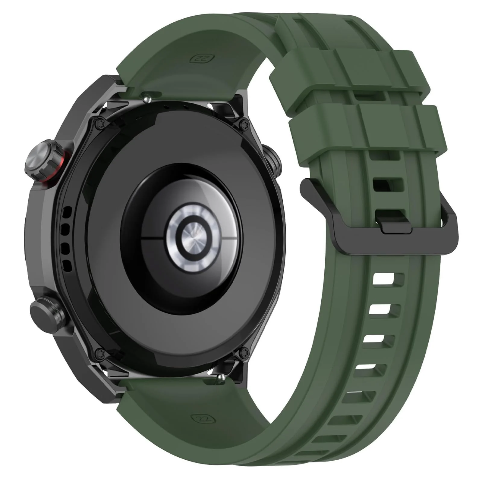 22MM Band Compatible with Huawei Watch GT7 GT6 GT5 GT4 46MM/Watch 4 3 Pro/GT7 GT6 GT5 GT4 Pro/Watch 4 3/GT3 46mm/GT2 46mm/GT 2e/GT Runner, 22MM Silicone Replacement Wristband Strap - Green