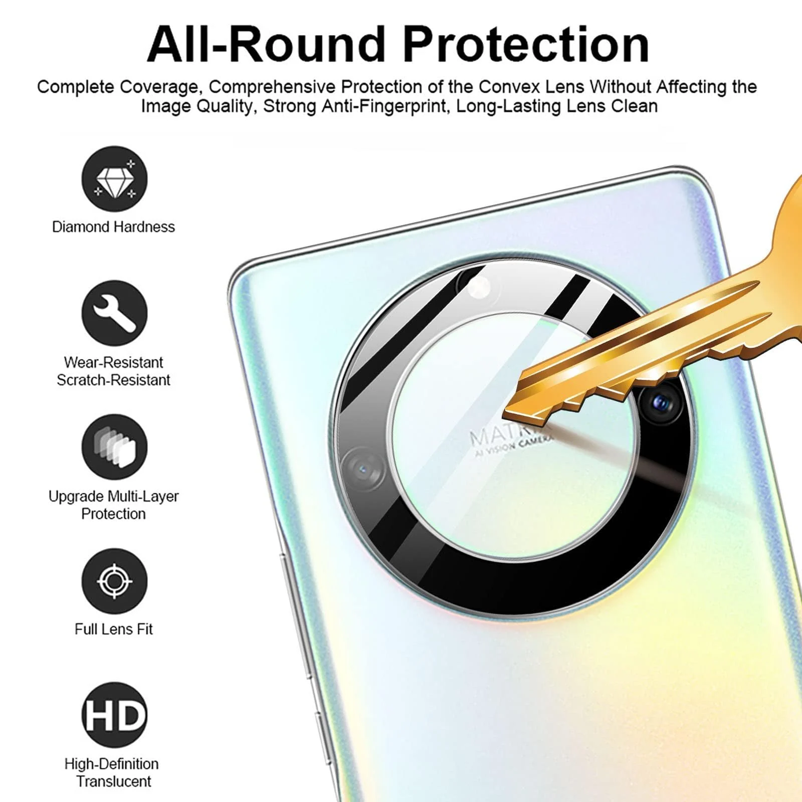 DL3 Mobilak Honor X9A | Honor Magic 5 Lite | X40 Camera Lens Protector Tempered Glass Screen Protector HD [Full Coverage][Anti-Scratch] Drop Protection Ultra Clear/Thin Lens Protector Case - Black