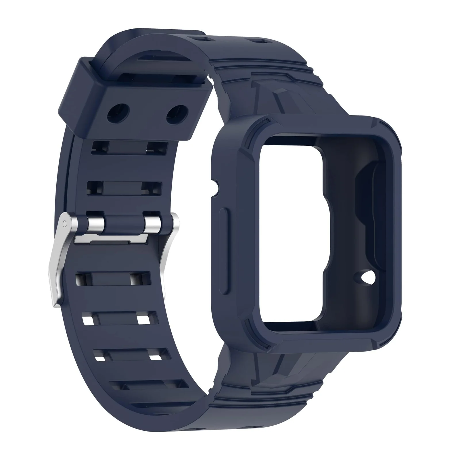 DL3 MOBILAK Replacement Wrist Band Compatible with Xiaomi Redmi Watch 2 Lite/Mi Watch Lite/Poco Watch/Redmi Watch 2/Horloge 2, Adjustable Soft Silicone TPU Wrist Strap with Cover - Blue