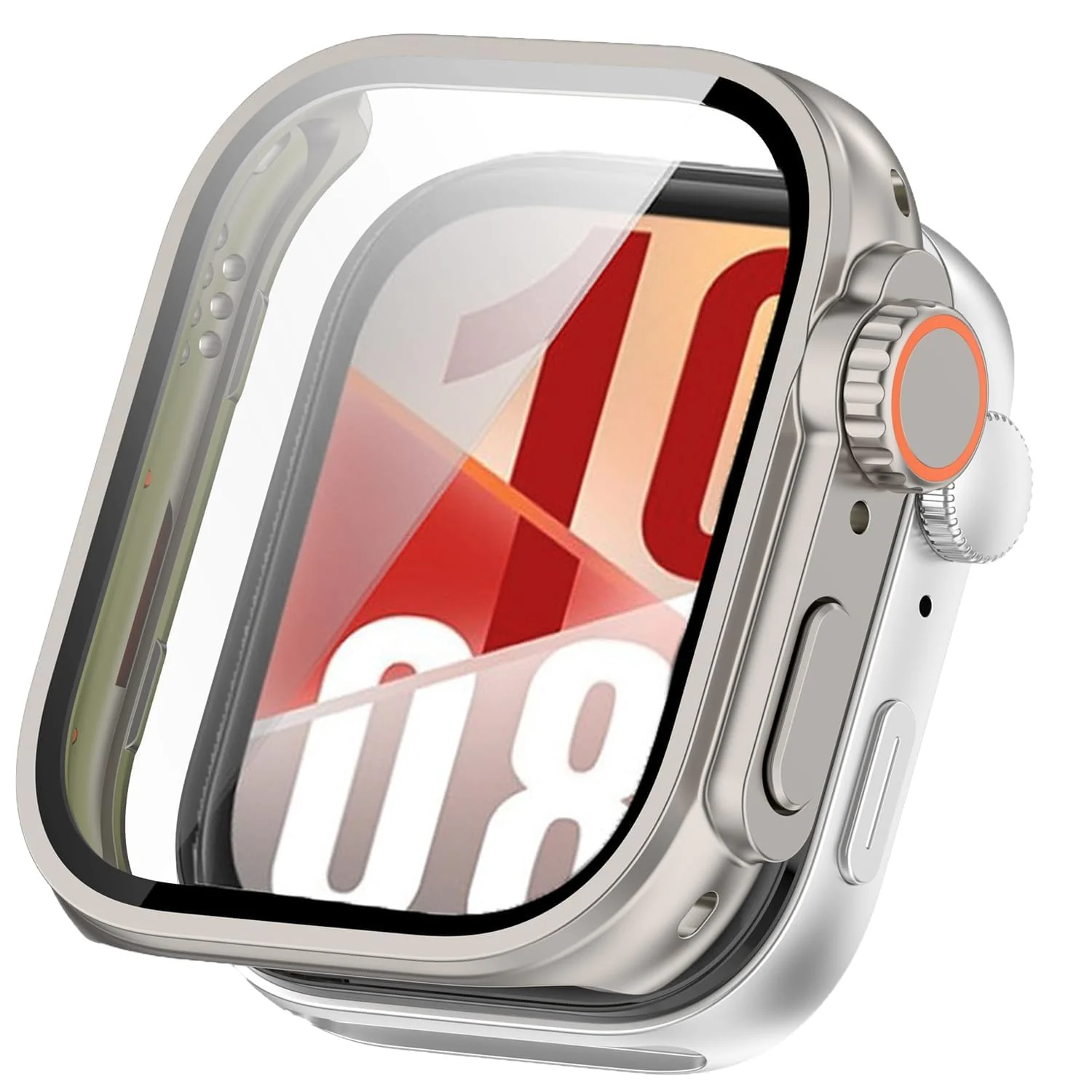 DL3 Mobilak for Huawei Watch Fit 4 2025 Case Screen Protector, [Looks Like iWatch Ultra Case] Built-in Tempered Glass Screen Unique Design Case Cover for Huawei Watch Fit4