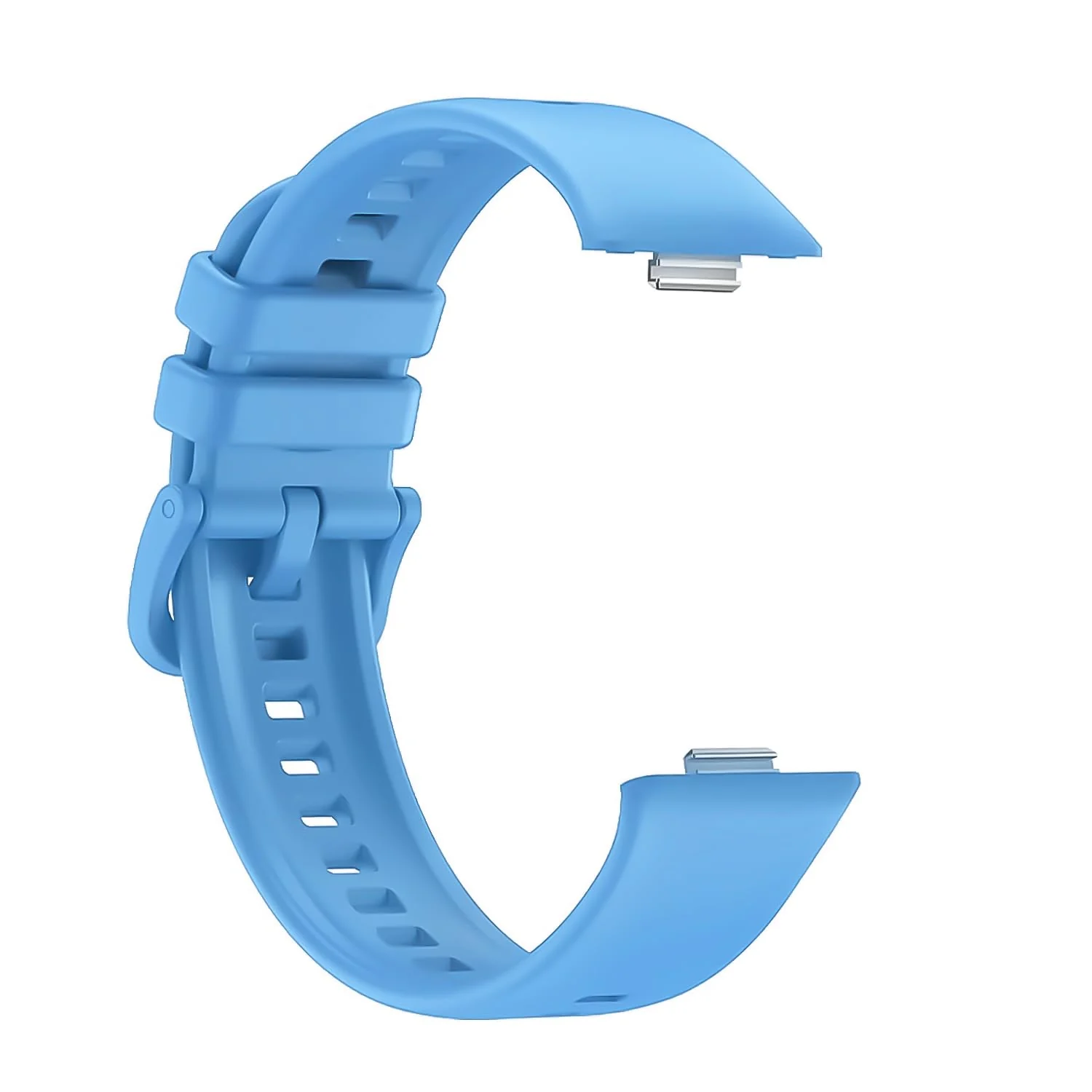 DL3 Mobilak Silicone Bracelet for Huawei Watch Fit 3/Watch Fit 4 Pro/Fit 4 Strap, Soft Silicone Sport Replacement Strap for Women/Men, Adjustable Waterproof Sports Band - Sky Blue