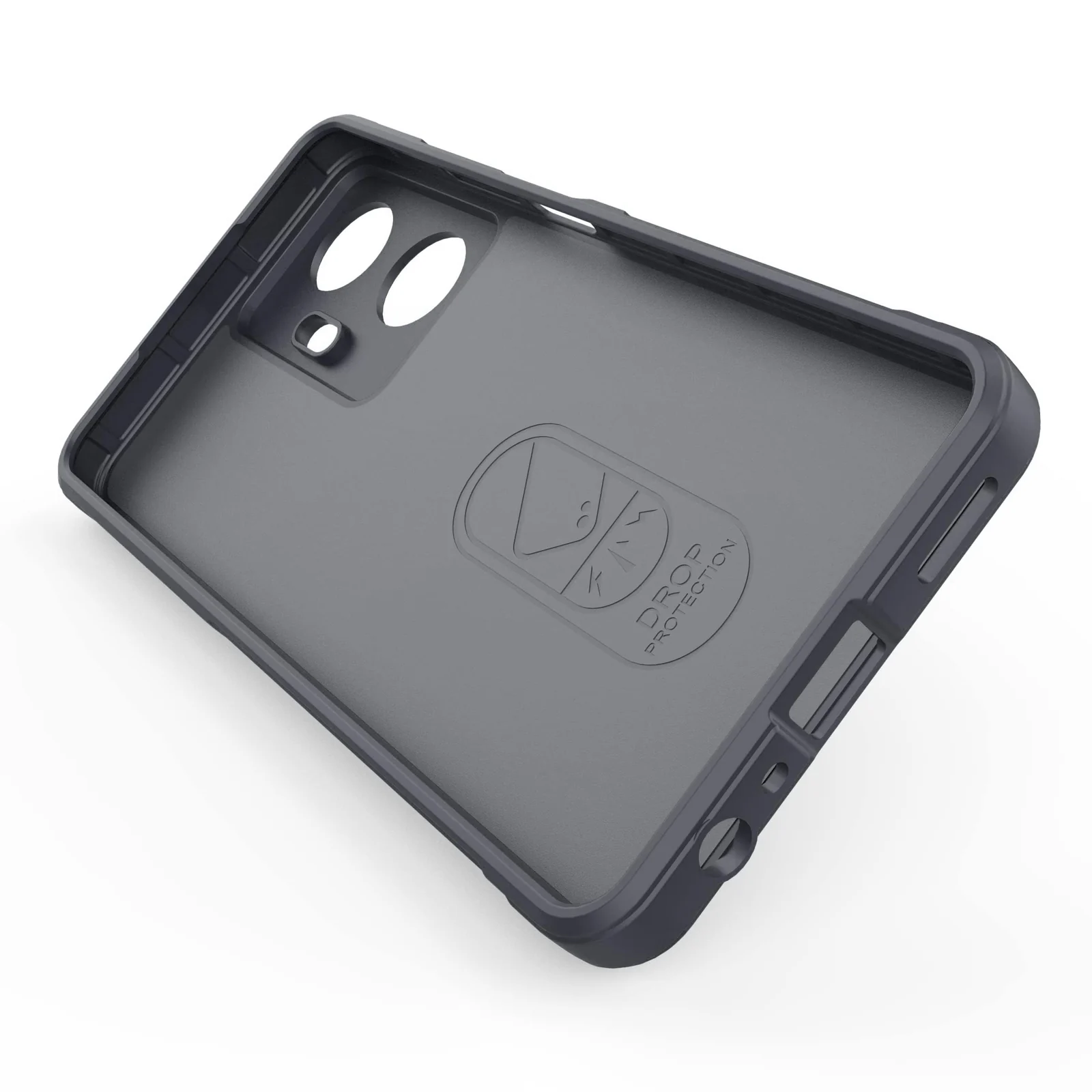 DL3 Mobilak Flexible Silicone and TPU Protective Case with Camera Protection for realme C55 / Narzo N55 - Dark Gray