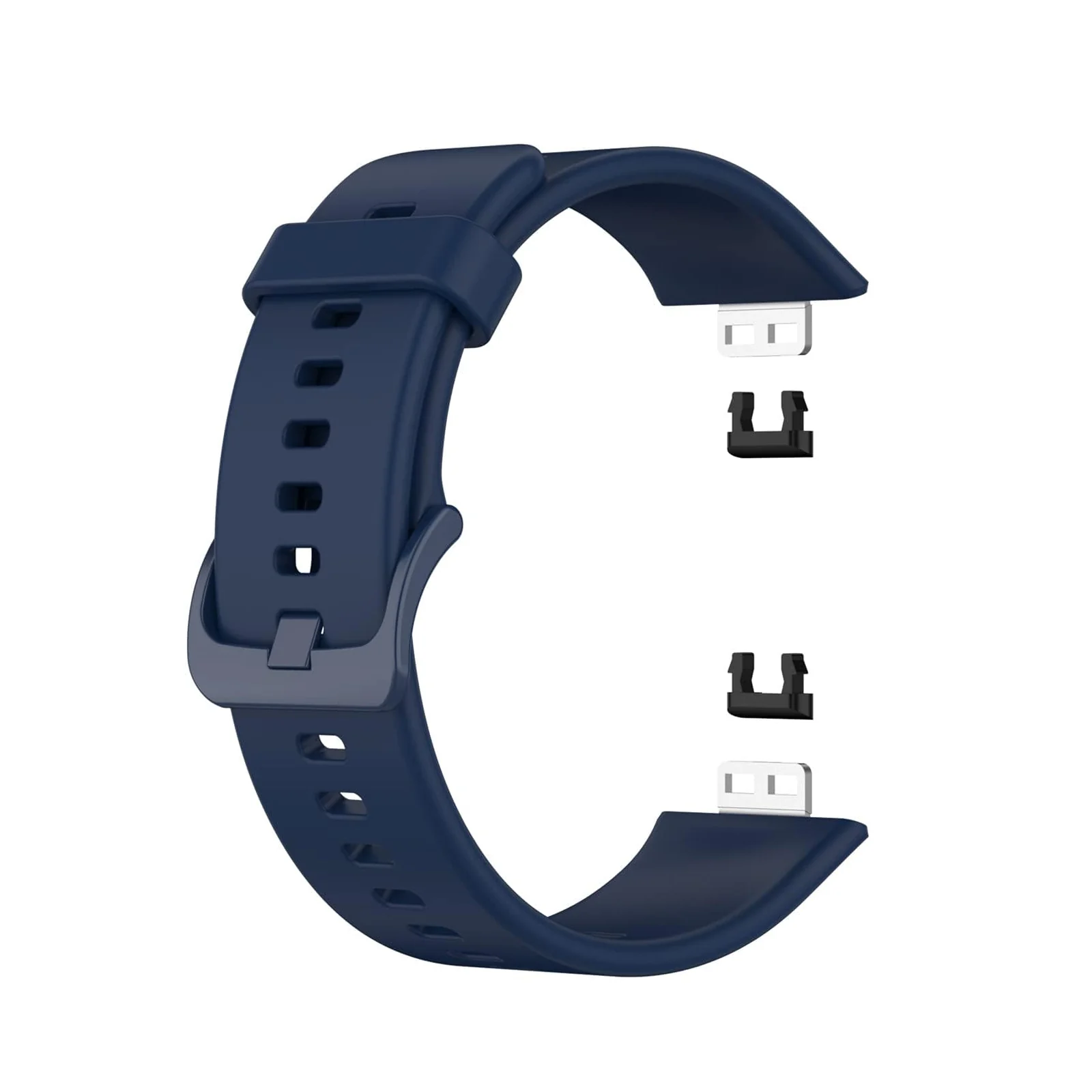 DL3 Mobilak Silicone Strap for Huawei Watch Fit, Soft Band Ultra-Light Waterproof Durable Adjustable Replacement Wristband - Dark Blue