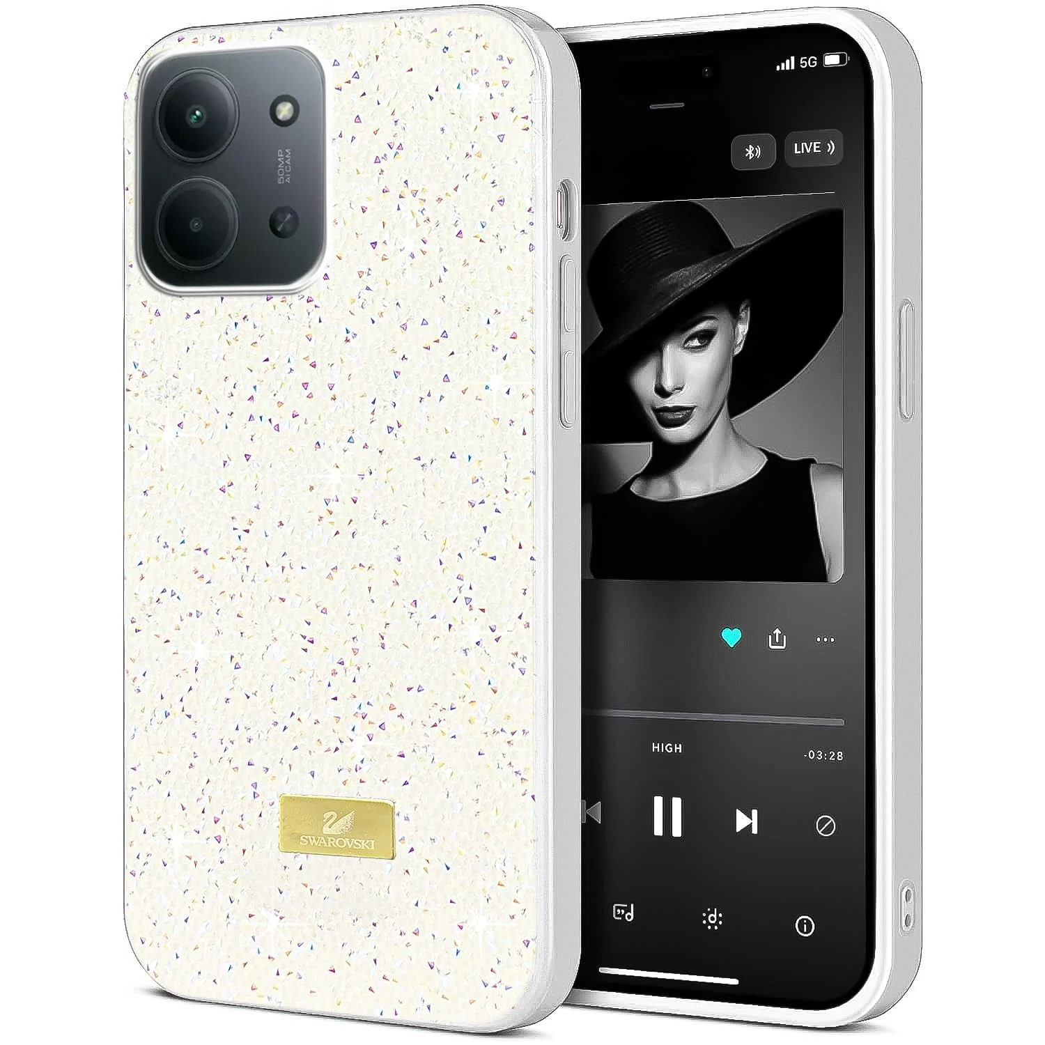 Xiaomi Redmi 15C 4G / 5G — DL3 Mobilak Glitter Protective Case with Camera Protection for Xiaomi Redmi 15C 4G / 5G