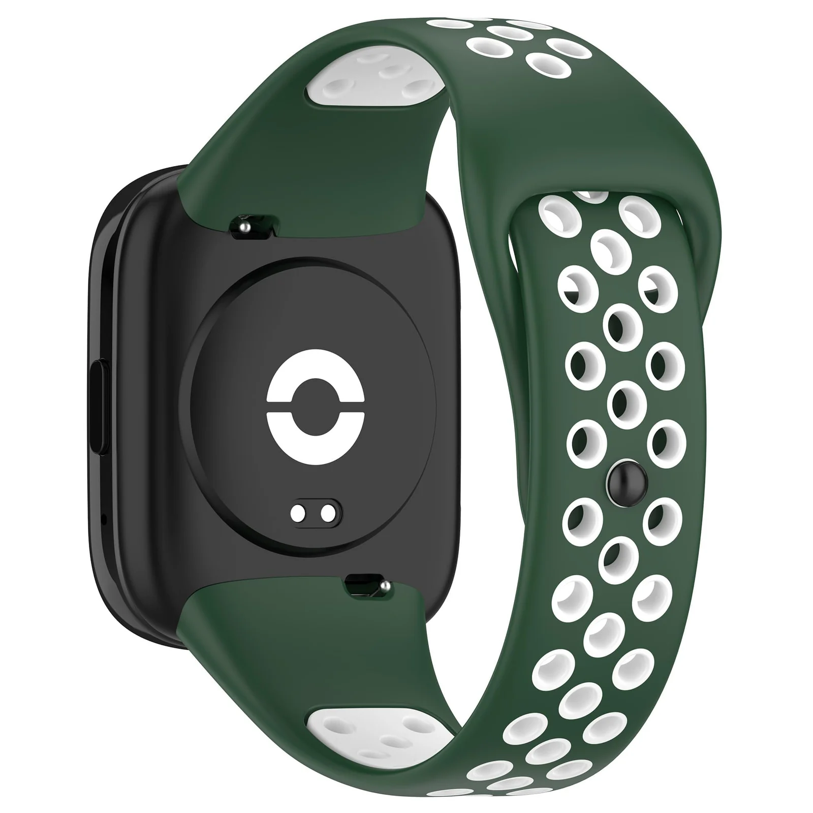DL3 Mobilak Strap Silicone Compatible With Xiaomi Redmi Watch 3 Active/Redmi Watch 3 Lite, Sport Silicone Watch Band Wrist Strap, Bracelet Wristband Wrist Strap - Green White
