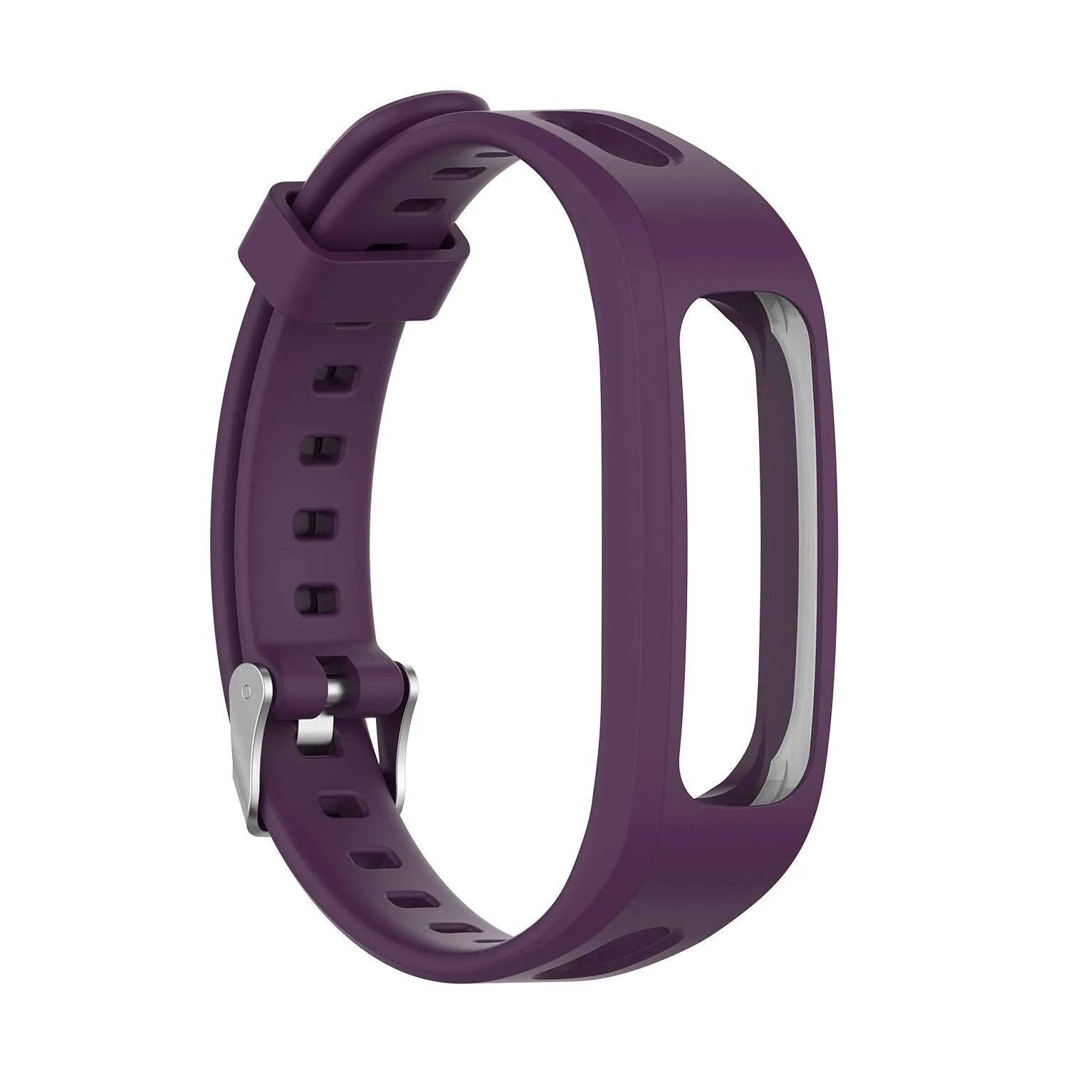 DL3 MOBILAK Silicone Watch Band Strap Compatible for Huawei Honor Band 4 Running Version/Huawei Band 3e/ Band 4e Smart Watch Bracelet Replacement - Purple
