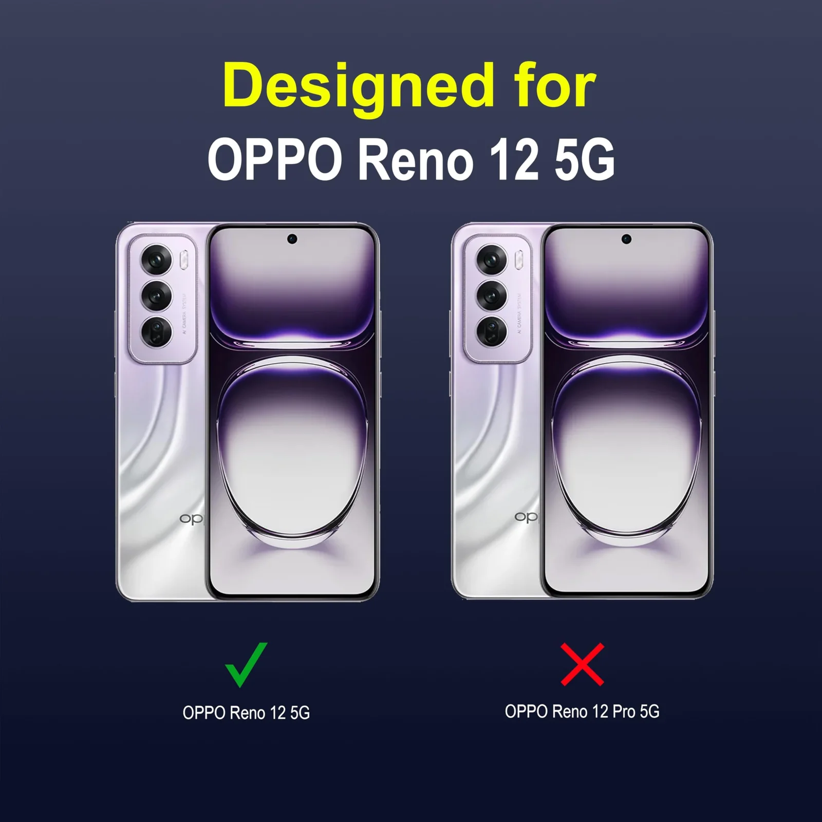 DL3 Mobilak Soft Silicone Protective Case for OPPO Reno 12 5G with Camera Protection and Shockproof Design - Blue