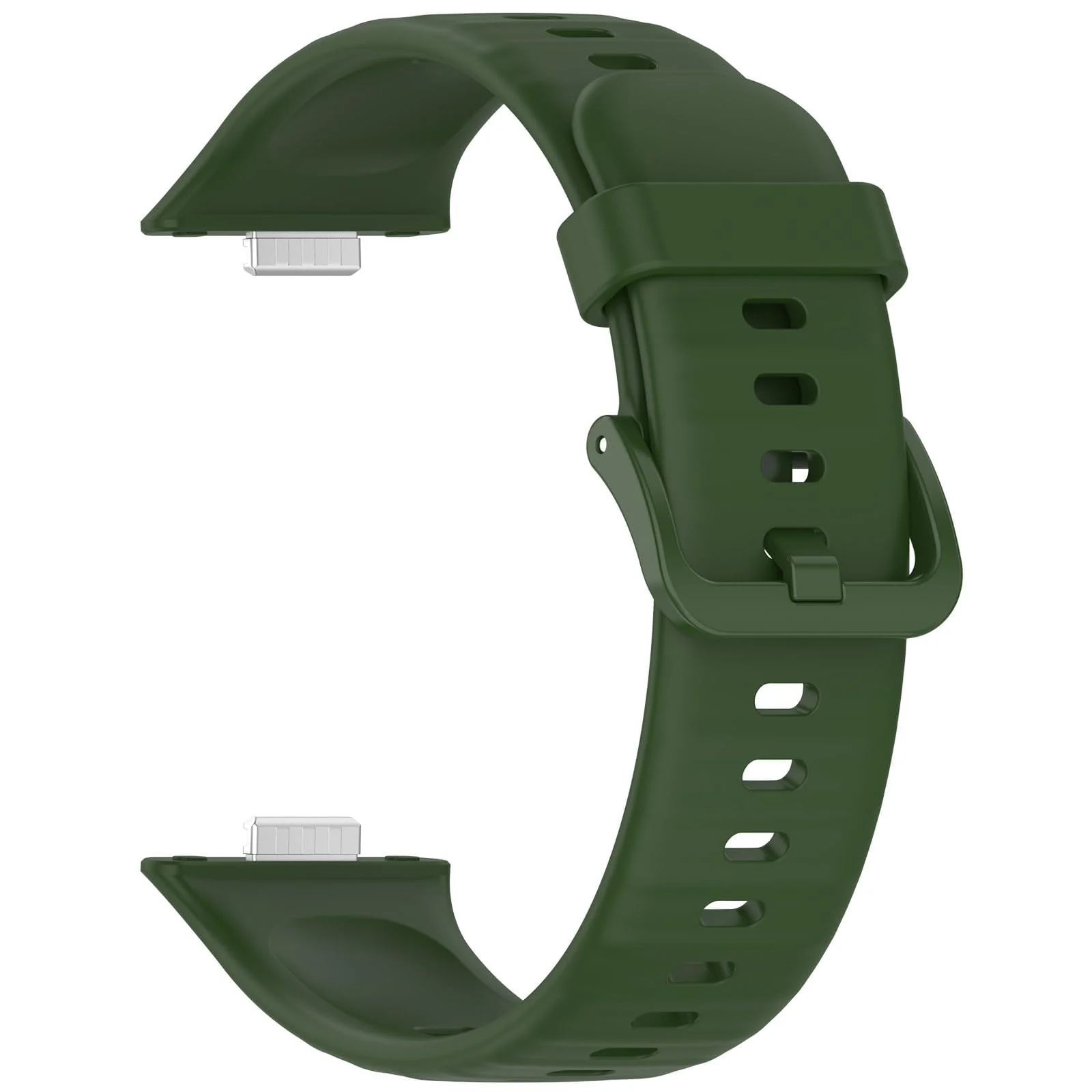 DL3 Mobilak Silicone Bracelet for Huawei Watch Fit 3/Watch Fit 4 Pro/Fit 4 Strap, Soft Silicone Sport Replacement Strap for Women/Men, Adjustable Waterproof Sports Band - Green