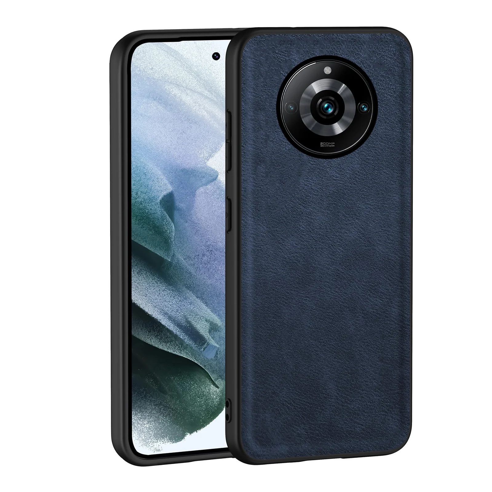 Dl3 Mobilak Case for Realme 11 Pro / 11 pro plus Leather Case,Anti-Drop, Anti-Shock, Non-Slip Texture,Simple Cell Phong Cover (Blue)